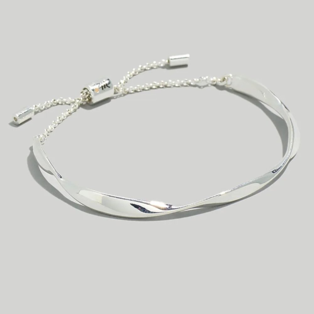 NWOT Silver Madewell Twisty Metal Bracelet